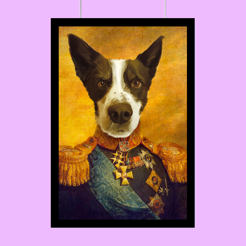 The Army General Pet - Custom Pet Portrait